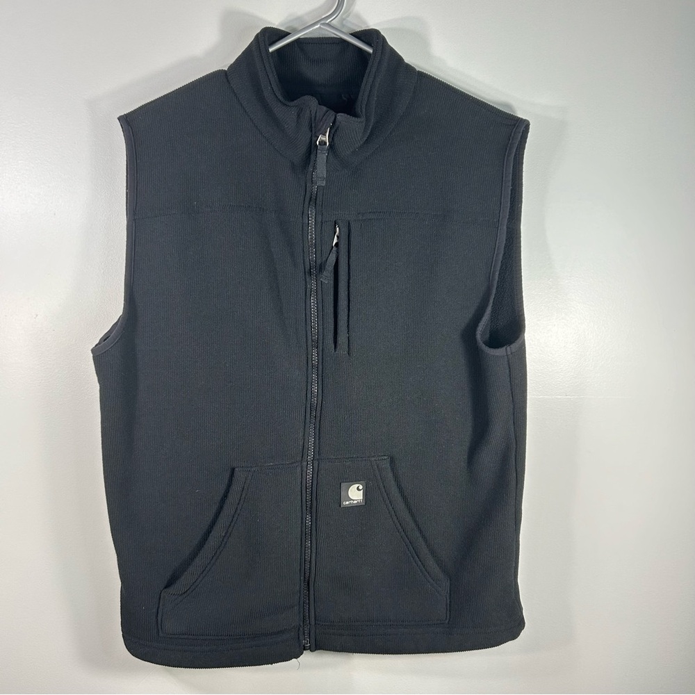 Carhartt Regular Fit Fleece Full Zip Vest; Chest Zip Pocket; Mens Size Medium